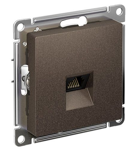 Розетка 1-я компьютерная RJ45 кат. 5Е (мокко) ATLASDESIGN SE