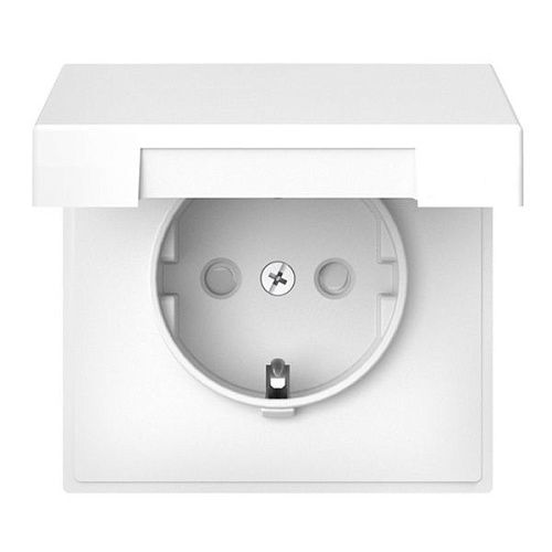 Розетка с/з со шторками с крышкой. 16А. IP20. (белый) ARTGALLERY SE