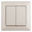 Выключатель 2кл 10А-250В IP20 СУ (слоновая кость) Intro Solo ЭРА (4-104-02)