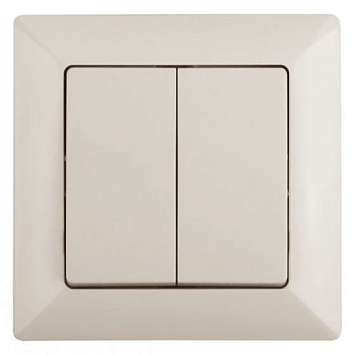 Выключатель 2кл 10А-250В IP20 СУ (слоновая кость) Intro Solo ЭРА (4-104-02)