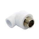 Угольник PP-R комбинированный НР 20-3/4" (белый) PROAQUA