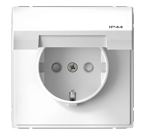 Розетка с/з со шторками с крышкой. 16А. IP44. (белый) ARTGALLERY SE