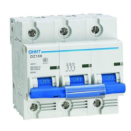 Автоматический выключатель 3п К125 10кА (8-12In) DZ158 (R) CHINT (158109)