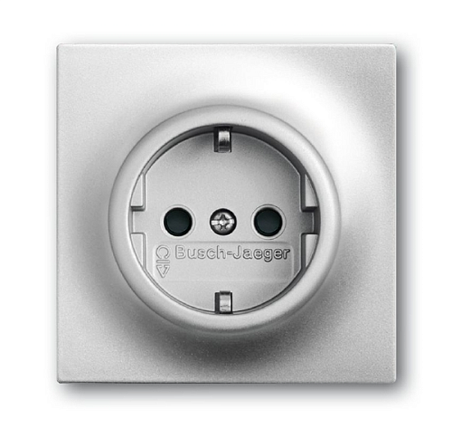 Розетка SCHUKO 16А 250В EUC-783 (серебристый металлик) Impuls ABB