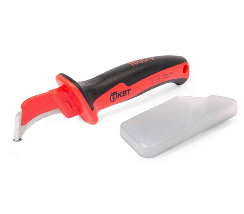 Нож для снятия изоляции с малой пяткой и частично изолированным лезвием НМИ-01А 70316 КВТ