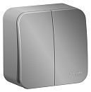 Выключатель ОУ 2кл схема 5 с изолирующей пластиной(алюминий) BLANCA SE