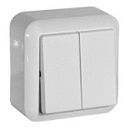 Выключатель ОУ 2кл (белый) Contura ELSO