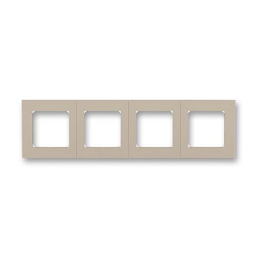 Рамка 4 поста (кофе макиато/белый) Levit ABB