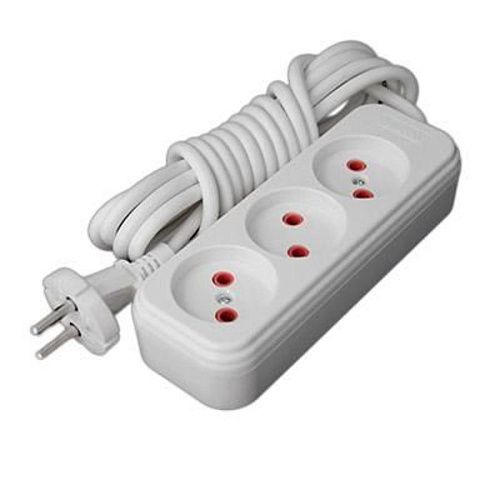 Удлинитель 3 гнезда 3.0м (белый) Премиум UNIVersal