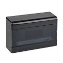 Бокс навесной 12 мод. 280х190х93мм с N/PE-12/0 прозрачная дверь IP40 (черный) ТУСО Ruvini Бокс навесной 12 мод. 280х190х93мм с N/PE-12/0 прозрачная дверь IP40 (черный) ТУСО Ruvini