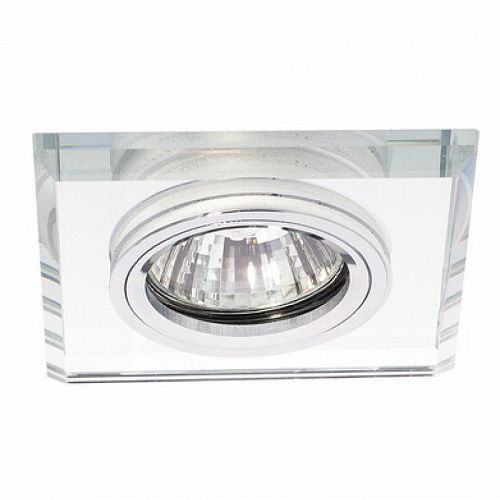 Светильник точечный неповоротный BOHEMIA 51 20 70 50Вт GU5.3 90х90х10мм Øотв.60мм IP20 ITALMAC белое зеркало