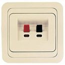 Розетка СУ для динамиков Hi-Fi без вставки (крем) Mimoza MAKEL