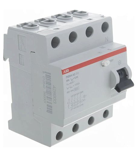 Устройство защитного отключения 4п 25А 300мА тип AC FH204 AC-25/0.3 ABB