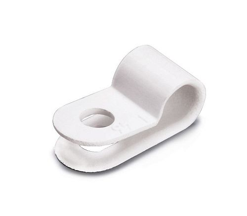 Клипса для крепления кабеля СНК 9 Р-образная белая Fortisflex 100шт
