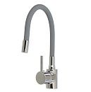Смеситель кухня Ex-Promt Kitchen картридж д.40мм гибкий излив gray Ex125.4-11 БЕЗ ПОДВОДКИ (5 лет)