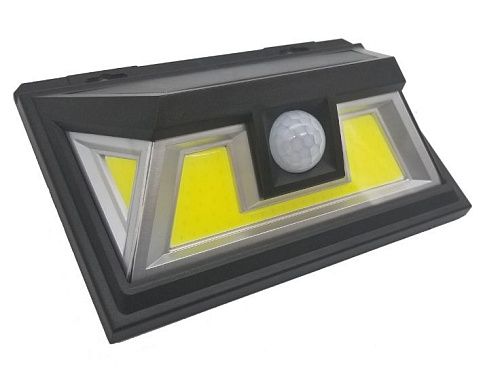 Светильник светодиодный уличный с солнечной панелью с датчиком движения фасадный 3 направления COB 1828