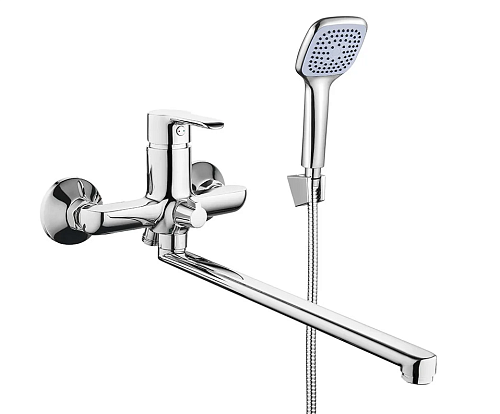 Смеситель ванна MELODIA Metallica картридж 35мм длинный излив 350мм хром MDV35541