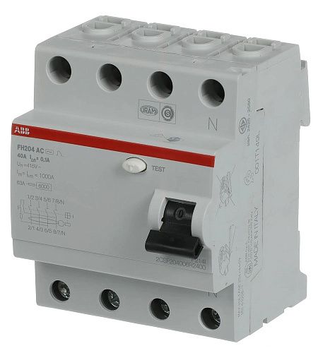 Устройство защитного отключения 4п 40А 100мА тип AC FH204 AC-40/0.1 ABB ФЛ