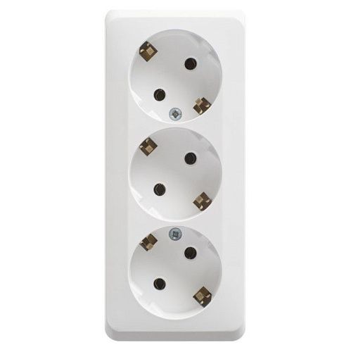 Розетка ОУ 3-я с заземлением (белый) ЭТЮД SE