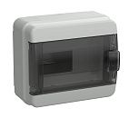 TEKFOR Корпус пластиковый ОУ КМПн-8 с N/PE-6/9 (прозрачная черная дверь) IP65 (IEK)