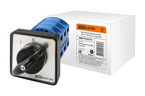 Переключатель кулачковый КПУ11-40/53 открытого исполнения (1-0-2 3р) TDM (SQ0715-0175)