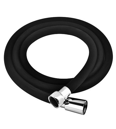 Шланг д/душа 150cm 1/2"*1/2"конус имп/имп WONDER SILICONE ANTI-TWIST ЧЁРНЫЙ MELODIA MKP34437BLbk