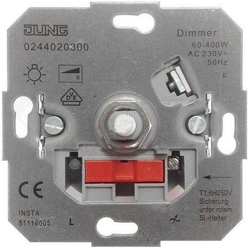 Механизм светорегулятора поворотного 20-200Вт/ВА для LED 3-40Вт ECO Profi JUNG