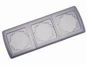 Рамка 3 поста горизонтальная (серебро) Carmen VI-KO