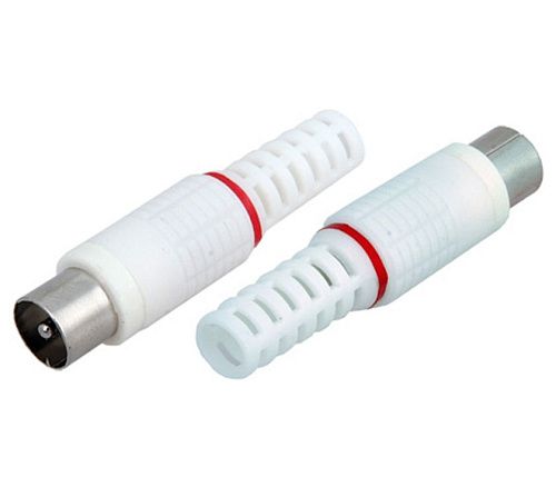 Разъём штекер TV без пайки (белый) (05-2041-2) PROCONNECT