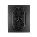 Розетка 2-я с заземлением немецкий стандарт винтовые зажимы (антрацит) Etika Legrand (672623) Розетка 2-я с заземлением немецкий стандарт винтовые зажимы (антрацит) Etika Legrand (672623)