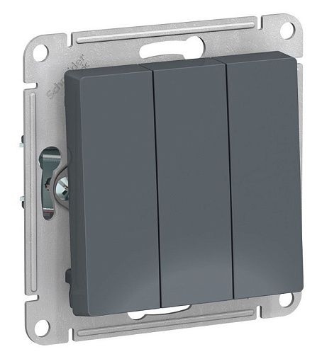 Выключатель 3кл схема 1+1+1 10АХ (грифель) ATLASDESIGN SE