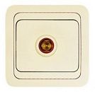 Розетка СУ TV со вставкой (крем) Mimoza MAKEL