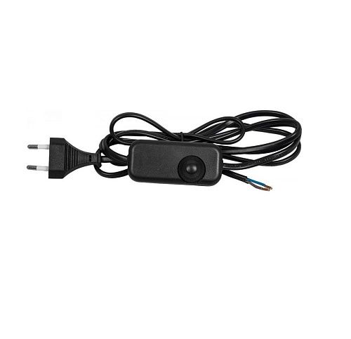 Сетевой шнур с диммером 230В 1.5+0.5м DM103-200Вт IP20 (черный) FERON
