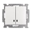 Выключатель 2кл с подсветкой 2006/5 UCGL-94 (альпийский белый) Basic 55 ABB