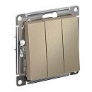 Выключатель 3кл схема 1+1+1 10АХ (шампань) ATLASDESIGN SE