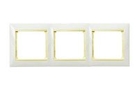 Рамка 3 поста горизонтальная (белый/желтый опал) Valena Classic Legrand (774483) Рамка 3 поста горизонтальная (белый/желтый опал) Valena Classic Legrand (774483)