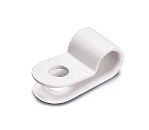 Клипса для крепления кабеля СНК 20 Р-образная белая Fortisflex 100шт