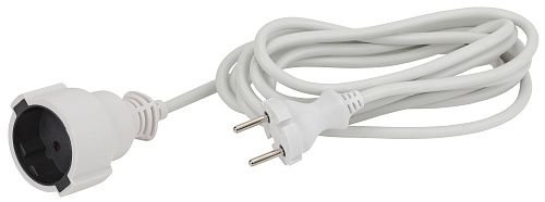 Удлинитель UX(6)-1-5m 1 гнездо 5.0м б/з (белый) ПВС 2x0.75мм ЭРА