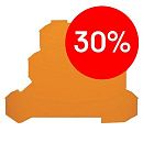 Торцевая и промежуточная пластина для 3-уровневых клемм серии 2002 WAGO (2002-3292)