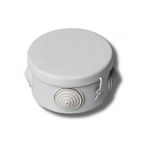 Коробка распаячная ОУ Ø60мм H=40мм с крышкой 4 ввода IP54 (белая) ТУСО Ruvinil