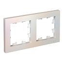 Рамка 2 поста универсальная (жемчуг) ATLASDESIGN SE