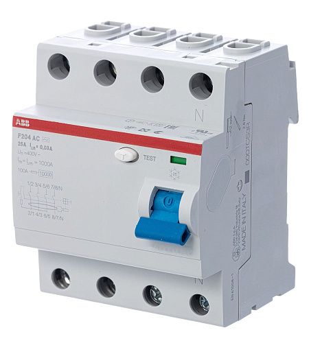 Устройство защитного отключения 4п 25А 100мА тип AC F204 AC-25/0.1 ABB ФЛ