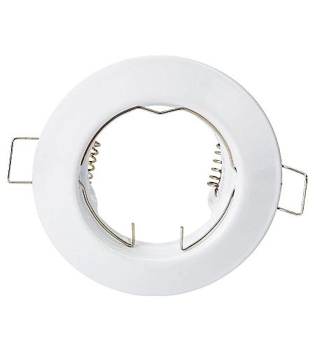 Светильник точечный неповоротный ST3 WH под лампу MR16 GU5.3 белый 80мм Øотв.60мм ЭРА