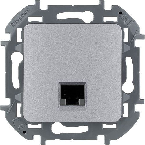 Розетка RJ45 категория 6 UTP (алюминий) INSPIRIA Legrand/Daccord (673832)