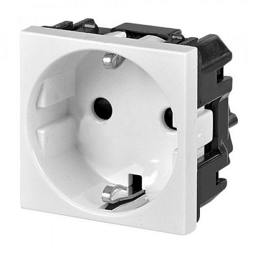 Розетка SCHUKO 2-модульная с защитными шторками N2288 BL(альпийский белый) Zenit ABB