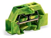 Клемма 2-проводная MINI с боковым подключением пружинная 2.5мм2 (желто-зеленый) WAGO (261-307)