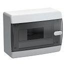 Корпус пласт. UNION Compact ЩРН-П-8 IP41 с N/PE-5/5 (прозрачная черная дверь) IP41 (ИЭК) Корпус пласт. UNION Compact ЩРН-П-8 IP41 с N/PE-5/5 (прозрачная черная дверь) IP41 (ИЭК)