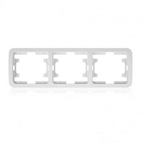 Рамка 3 поста горизонтальная (белый) Mimoza MAKEL