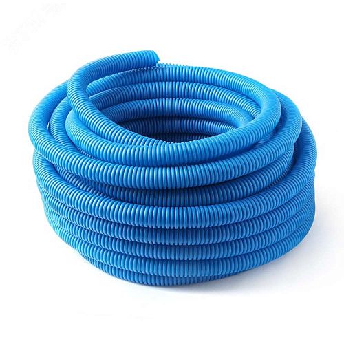 Труба  защитная гофрированная для труб 16 мм (синяя) Dн 25 мм (50м) РОС