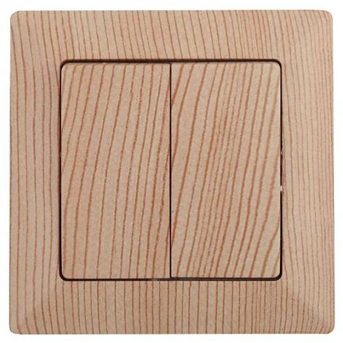 Выключатель 2кл 10А (сосна) Intro Solo ЭРА (4-104-11)